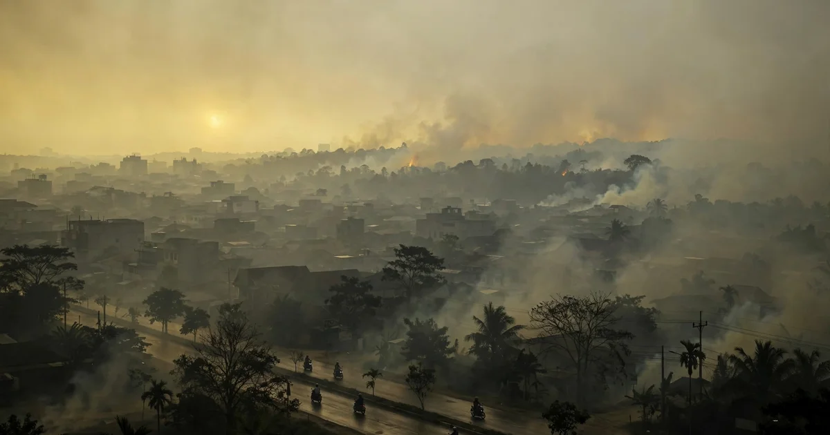 Langit Palangka Raya Menguning, Kabut Asap Kembali Selimuti Kota