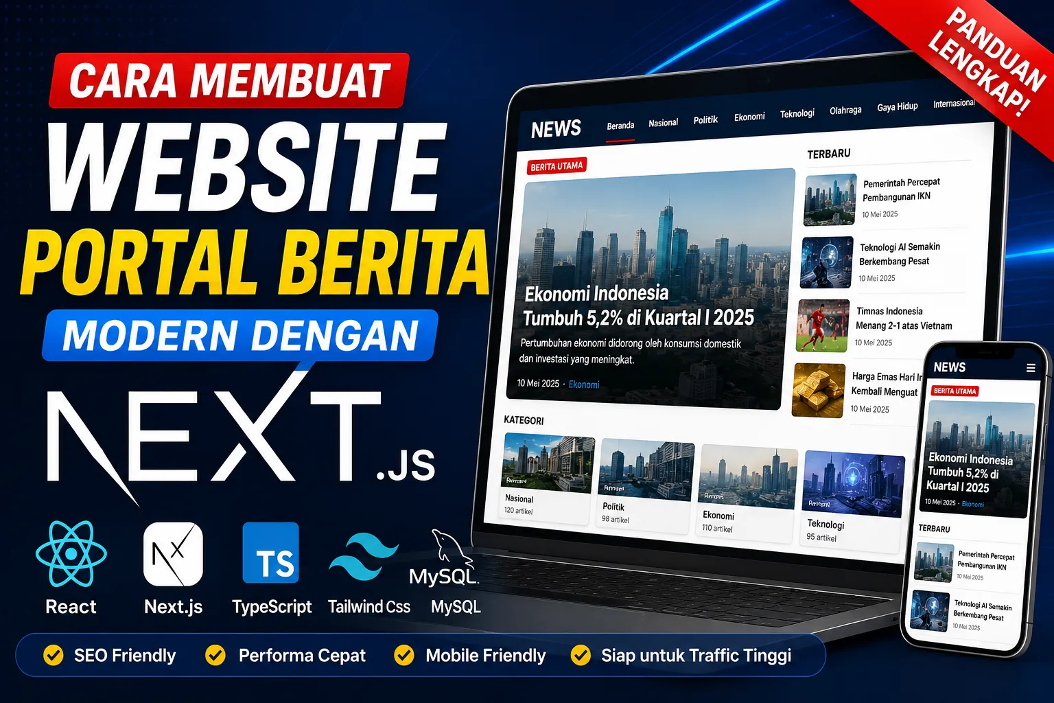 Cara Membangun Website Portal Berita Modern dengan Next.js: Panduan Lengkap untuk Pemula dan Profesional