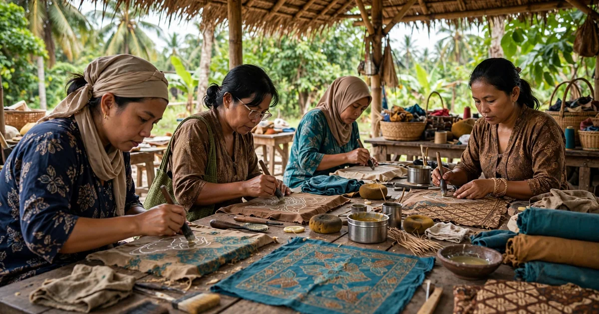 Batik Khas Bintan Bernafas di Tangan Ibu-Ibu Desa Ekang Anculai