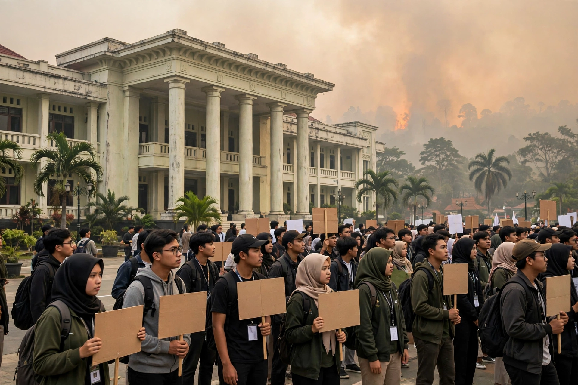 Demo di Samarinda: Mahasiswa Tuntut Evaluasi 2 Tahun Prabowo-Gibran dan Karhutla Jadi Bencana Nasional