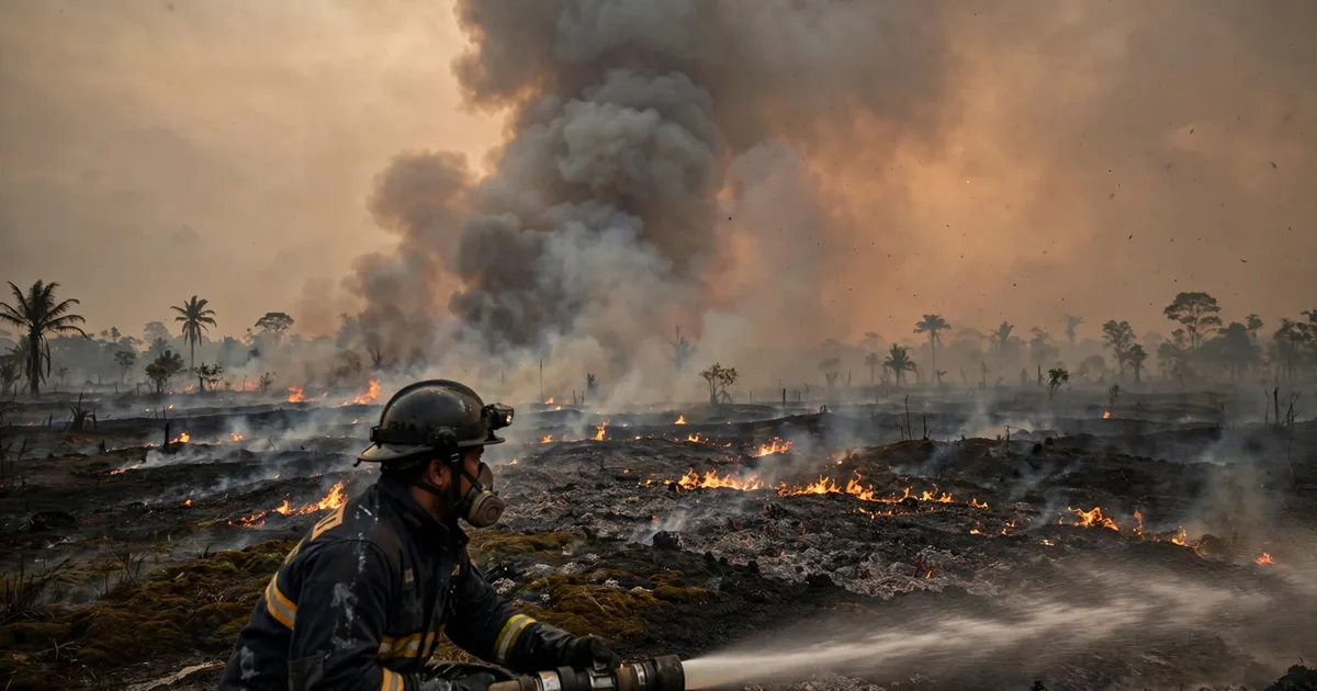 Karhutla Sumsel Belum Padam, Petugas Berjibaku di Tengah Sulitnya Air