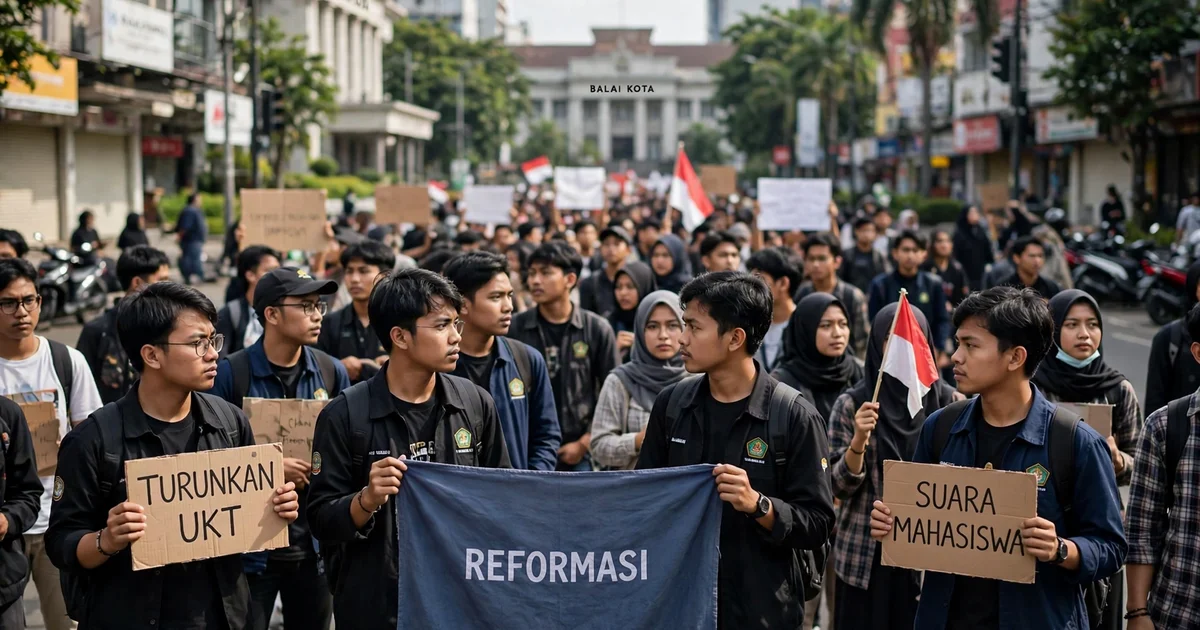 Mahasiswa Serentak Turun ke Jalan di Berbagai Kota, Begini Suasana Aksi di Yogyakarta